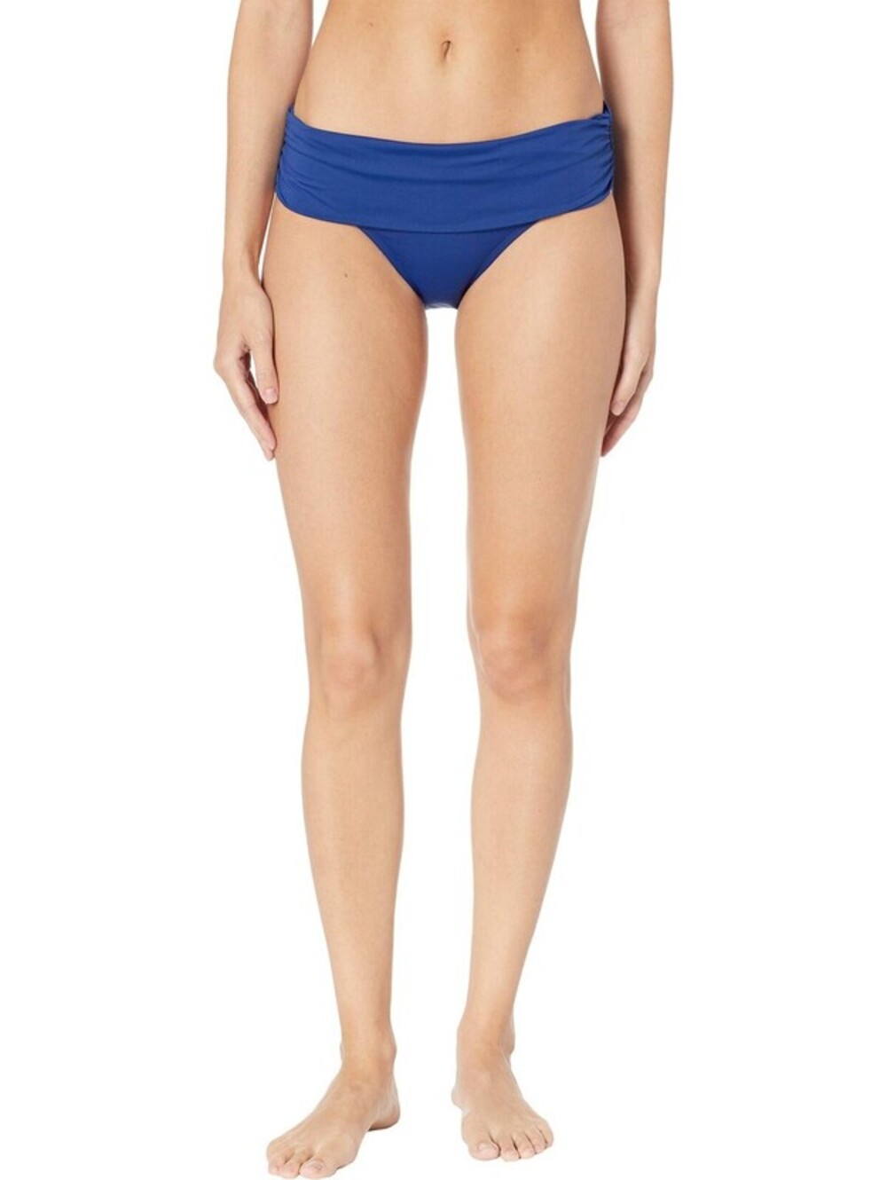 Lauren Ralph Lauren Solids Wide Shirred Banded Hipster Bottom Indigo 16